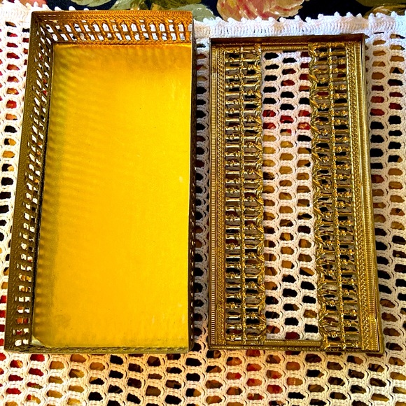 Vintage Gold Tissue Box - Picture 3 of 4